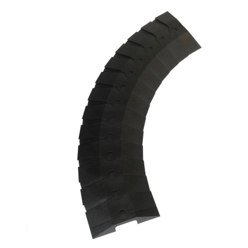 Pedana Passacavo Snodata Modulare 1 Canale MEDIUM 76x19 mm Nera