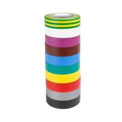 Nastro Isolante in PVC 15mm x 10m PACK 10 Multicolor