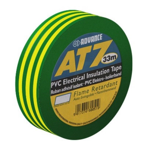 ADVANCE Nastro Isolante in PVC 19mm x 33m Giallo/Verde